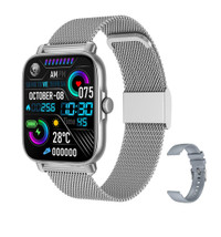 Smartwatch new/Montre intelligente neuve 1,8p 2 bracelets-Argent