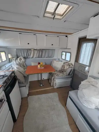 We’re selling our fully updated 1985 Playmate Trav-L-Mate — a cozy 16-foot trailer with tons of char...