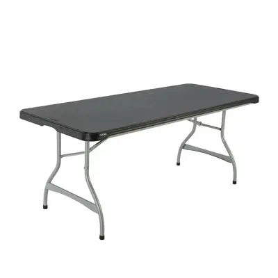 New in Box LIFETIME 6' COMMERCIAL FOLDING TABLE - BLACK, View more