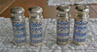 Silver Filigree Salt and Pepper Shakers Plus More Clear Sets