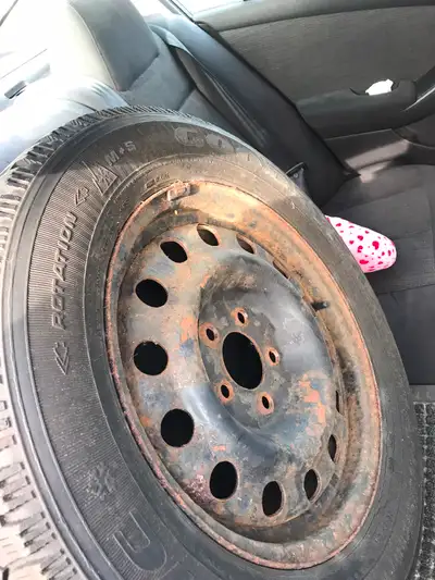 Selling off set of 4 Winter tires On Rim are in good shape and good for couple seasons at least Sell...