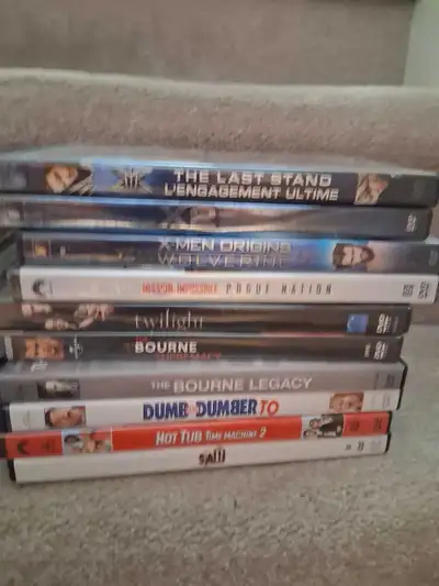 16 dvds $5 for all . I livevin rural west Ottawa, i also travel to Ottawa and Orleans occasionally.