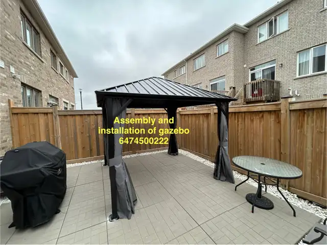 assembly of gazebo in Patio & Garden Furniture in Oshawa / Durham Region - Image 2