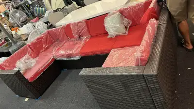 7pc rattan wicker patio set, View more