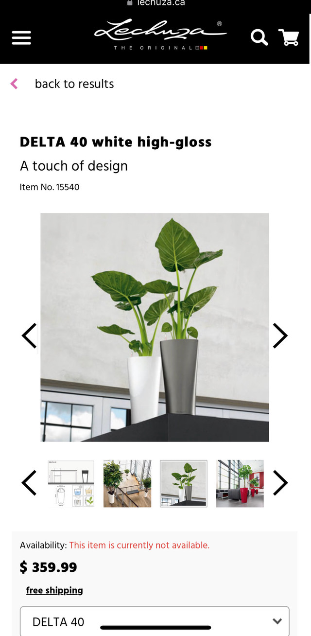 Lechuza Self Watering planter in Plants, Fertilizer & Soil in City of Toronto