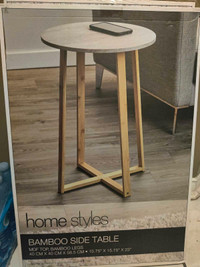 Set of two brand new bamboo side tables 