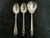 3 Silver Plated Serve Spoons Rogers Bro Frederik Royal Empress