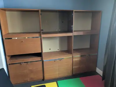 Teak Wall Units-Good Condition, View more