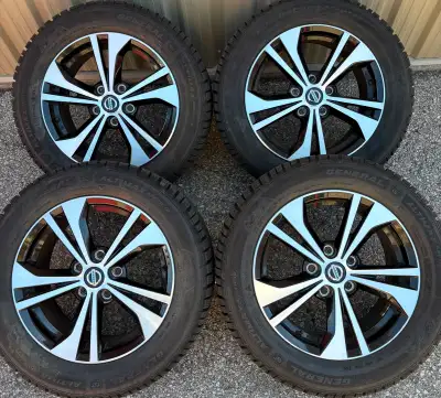 EXCELLENT CONDITION 4 x 215/55/16 GENRAL ALTIMAX WINTER TIRES MADE IN GERMANY AND OEM NISSAN SENTRA...