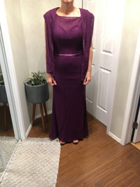Purple prom / mother of the bride dress