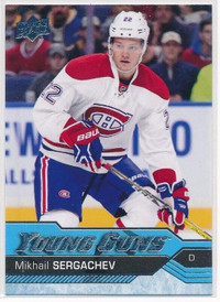 MIKHAIL SERGACHEV … 2016-17 Upper Deck … YOUNG GUNS ROOKIE CARD