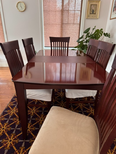 The dining tables set including six  chairs, View more