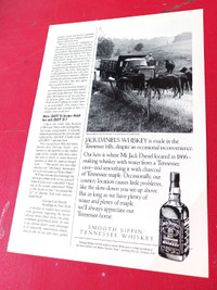 1990 JACK DANIELS RETRO AD WITH INTERNATIONAL LOADSTAR TRUCK