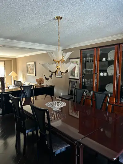 10-Piece Dining Room Set (Table, Chairs & Hutch), View more