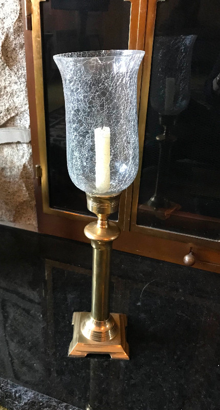 chandelier en laiton avec lanterne décoration dans Décoration intérieure et accessoires  à Saguenay