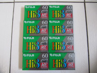 Fuji Hi8mm ME Position Blank Videocassettes 8pc Lot Brand New!!!