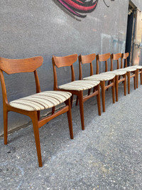 Teak Danish Mid Century Modern Dining Chairs 