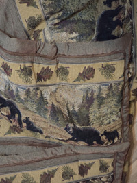 King Size Bear Scene Comforter Complete With Pillow Case Covers
