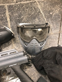 Paintball gun and mask