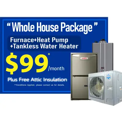 Full Home HVAC from $99/mo – Limited Spots! FURNACE+HEATPUMP+TAN, View more