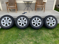 Set of 4 245/60R18, 18" Alloy Rims with Winter Tires