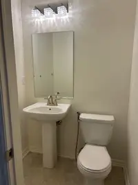 Pedestal bathroom sink and leg in White+ mirror 