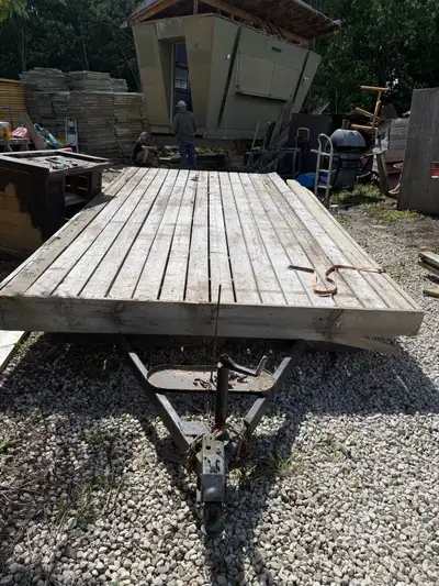 •8x16 TRAILER Wood Base FlatBed! ONLY $1500 bucks now• … for this Double Axel 2x6 pressure treated c...