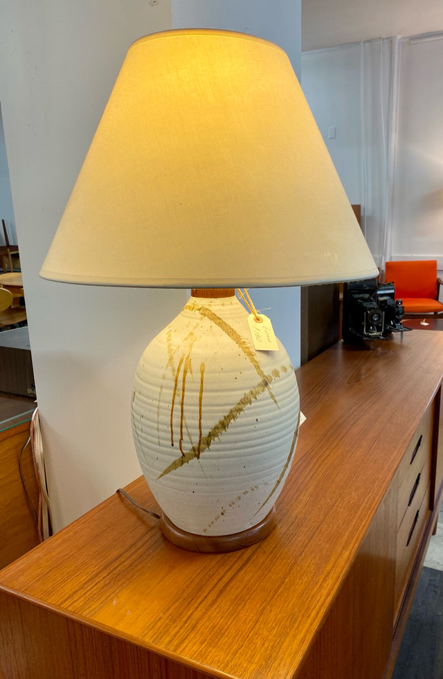 Teak Mid Century Modern Lamp  in Indoor Lighting & Fans in Oshawa / Durham Region