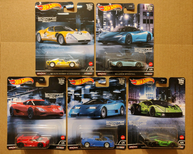New Hot Wheels Premium Car Culture Exotic Envy Set 1:64 diecast in Toys & Games in City of Toronto