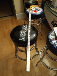 Blue Jays Game Used Items plus 1977 Team Signed stamped hk.stick