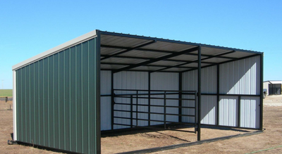 19ft x 12ft Metal Livestock Shelter, View more