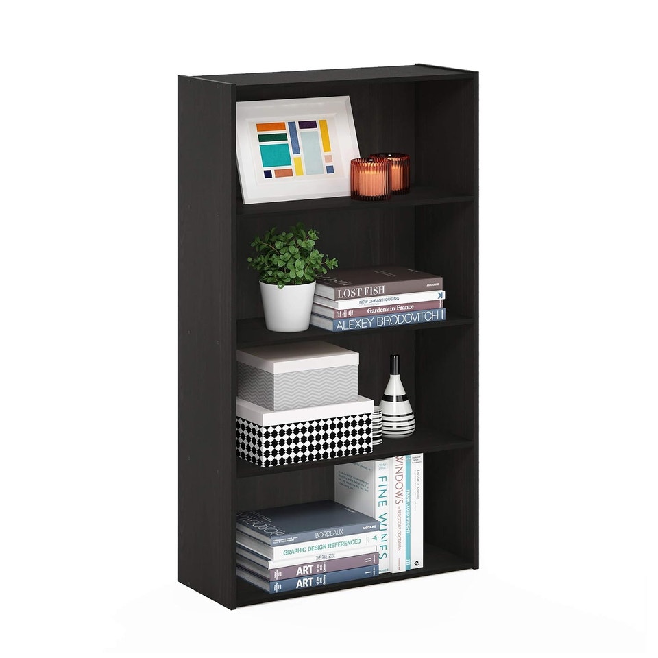 Bookshelf 4-Tier Composite Wood Design | Bookcases & Shelving Units ...