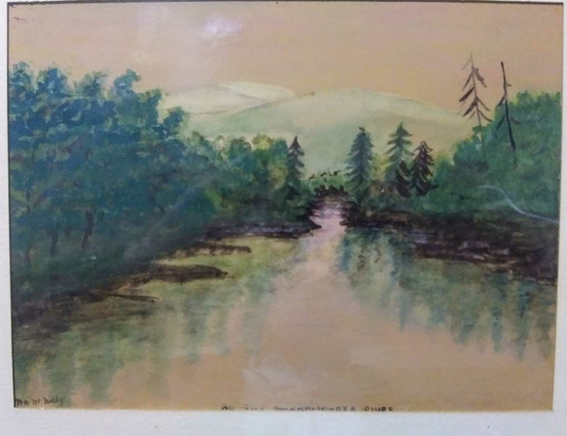Antique Watercolour On The Madawaska By N A McNally in Arts & Collectibles in Trenton - Image 3
