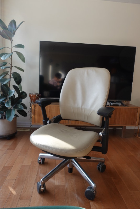 Steelcase Leap V2 Leather Polished Ergonomic Office Chair Chairs