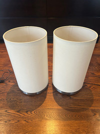 Two Large Cylinder Lamps with Adjustable Lighting