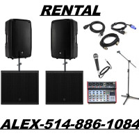 Powered PA System 9000W as Complete Kit for Rental / Location