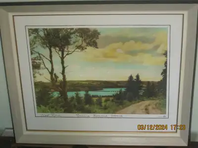 Vintage hand  colored  P.E.I.  landscape signed photo, View more
