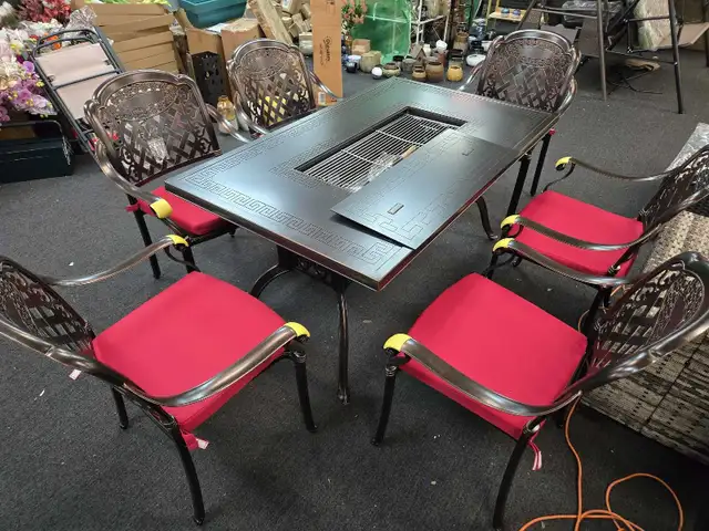 7-Piece Cast Aluminum Patio Set in Patio & Garden Furniture in Markham / York Region - Image 5