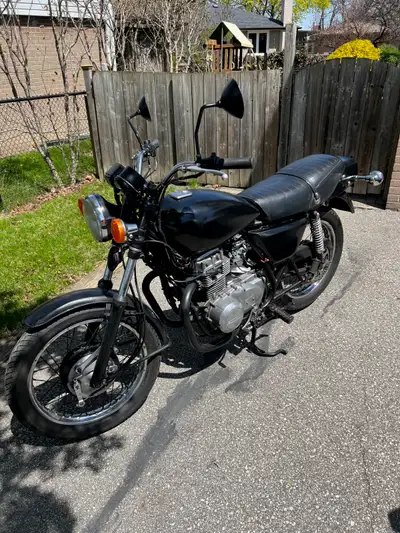The KZ 400 is the C model --Kick Start , no Electric start. The bike is complete and runs but needs...