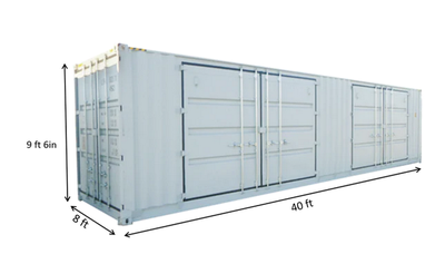 Condition: New product 40FT High Cube 2 doors Container. 40FT, Two Side Open Door, one end door, loc...
