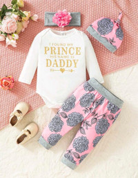 Brand new girl toddler 4pc outfit. Size 12m-18m and 18m-24m 
