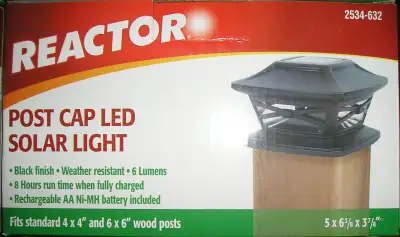 Solar lighted Fence or Deck post cap - Set of 8 - NEW!!!, View more