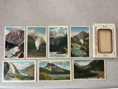 Vintage Post Cards Canadian Pacific Rockies Railroad Trains , View more