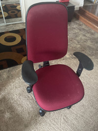 Like new Burgundy Ergonomic 6 way Office Chair