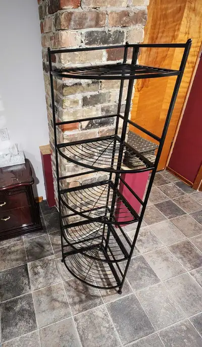 Convenience Concepts 5 Tier Folding Metal Corner Shelf, View more
