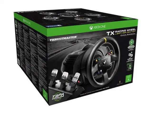 Thrustmaster TX Racing Wheel Leather Edition - NEW IN BOX in XBOX One in Abbotsford