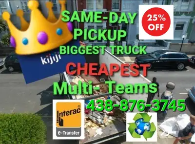 RAMASSAGE DÉBRIS CONSTRUCTION GARBAGE DÉCHET DUMPSTER BIN JUNK ⭐LOWEST PRICES GUARANTEE⭐ BIGGEST TRU...