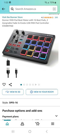 Donner MIDI Pad Beat Maker Machine Professional