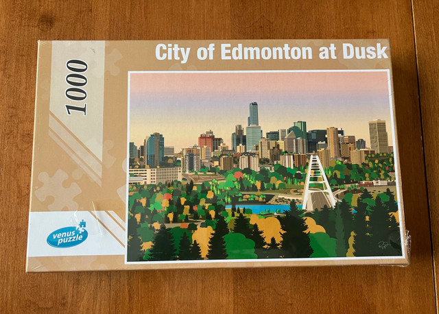 Brand New Custom 1000-Piece Puzzle, City of Edmonton at Dusk  dans Jouets et jeux  à Ville de Montréal