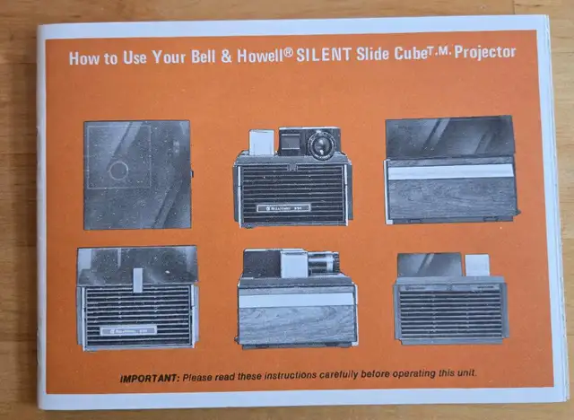 Bell and Howell Slide Cube Projector Manual64689497357827120